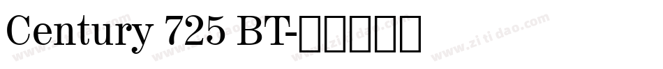 Century 725 BT字体转换